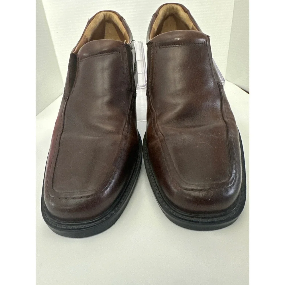 Johnston & Murphy Leather Slip On Loafers Dress Shoes Comfort Brown Size‎ 9 1/2